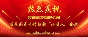 友道科技榮獲國(guó)家級(jí)專精特新“小巨人”企業(yè)榮譽(yù)稱號(hào)