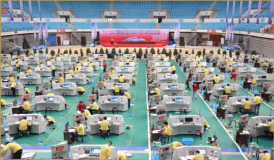 2017年全國職業(yè)院校技能大賽中職組“智聯友道杯”通信與控制系統(tǒng)（高鐵）集成與維護賽項競賽現場